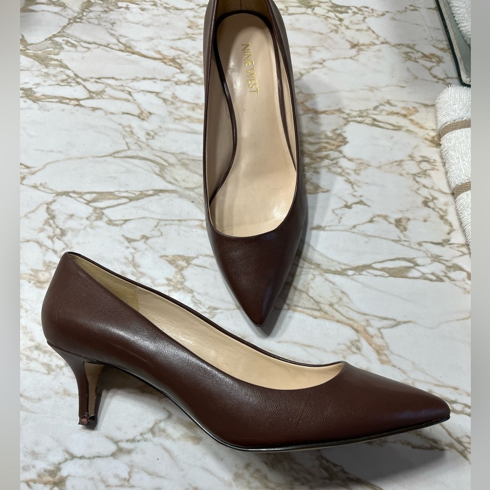 Nine West brown pumps 6 1/2